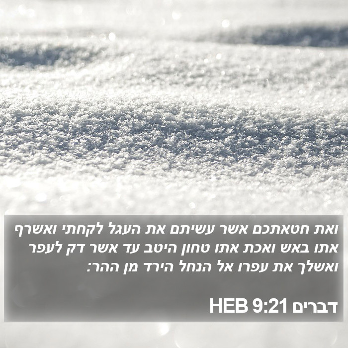 דברים 9:21 HEB Bible Study