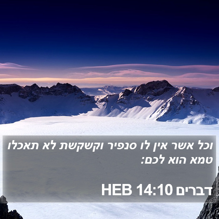 דברים 14:10 HEB Bible Study