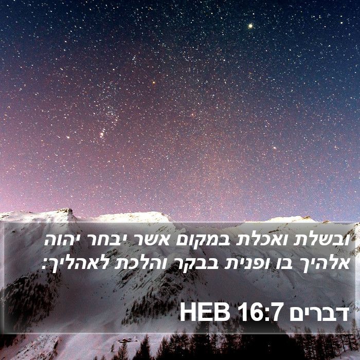 דברים 16:7 HEB Bible Study