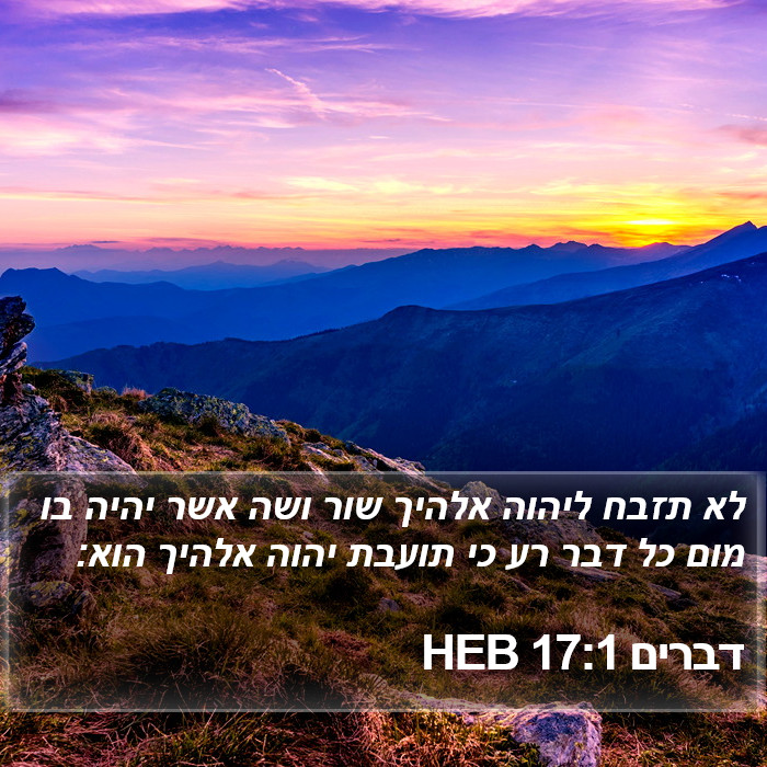 דברים 17:1 HEB Bible Study