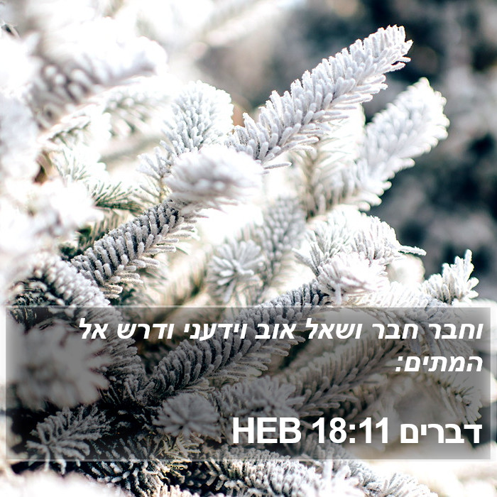 דברים 18:11 HEB Bible Study