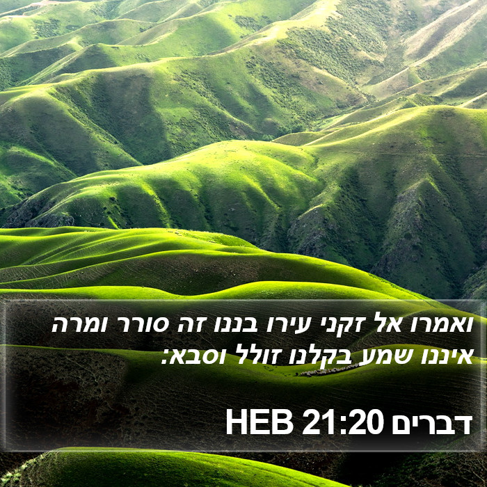 דברים 21:20 HEB Bible Study