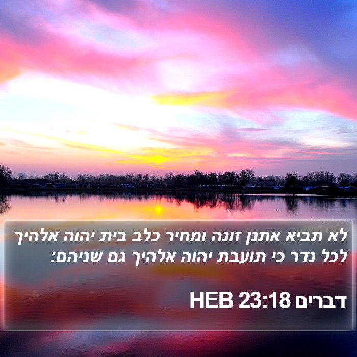 דברים 23:18 HEB Bible Study