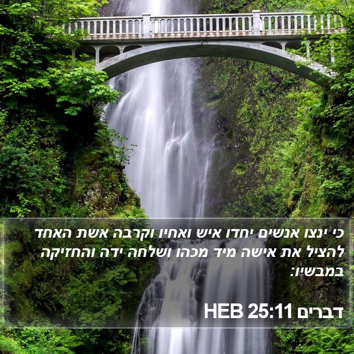 דברים 25:11 HEB Bible Study