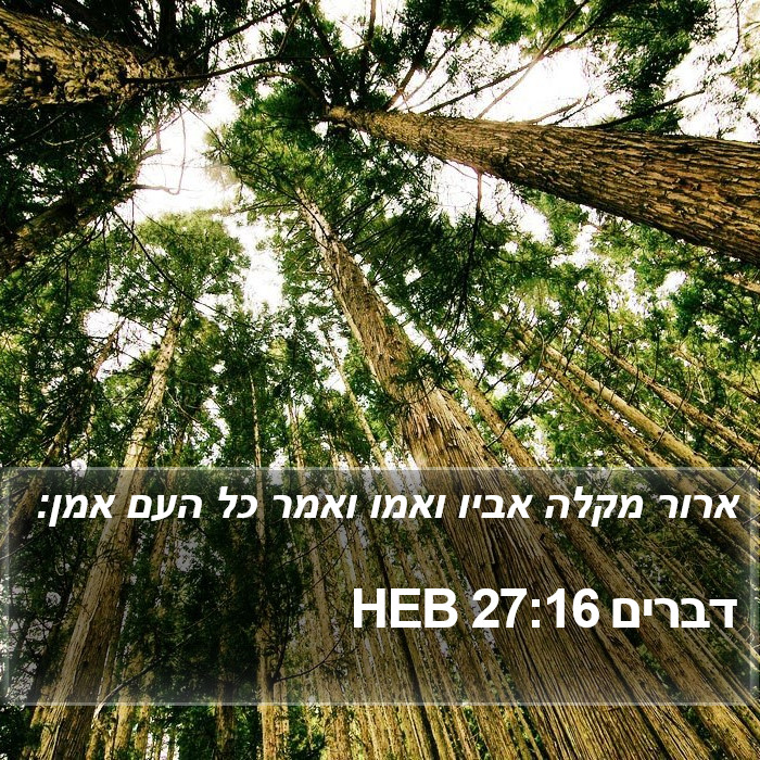 דברים 27:16 HEB Bible Study