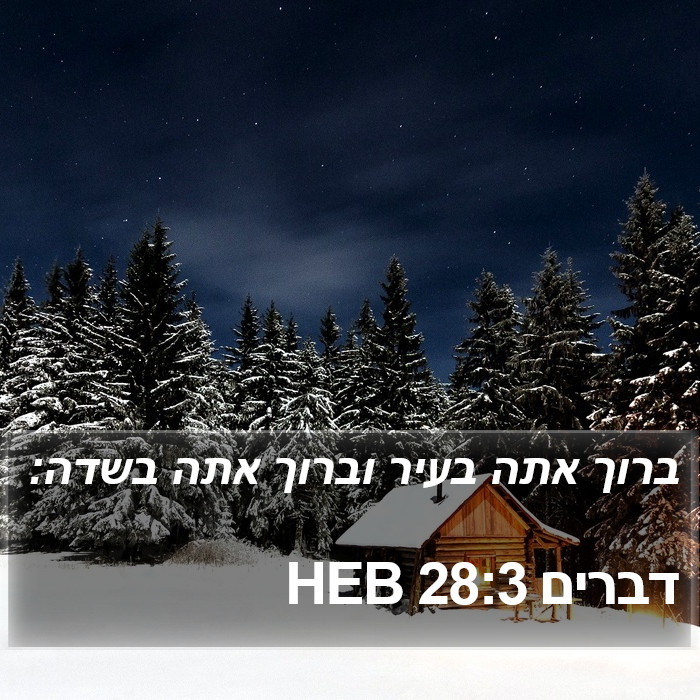 דברים 28:3 HEB Bible Study