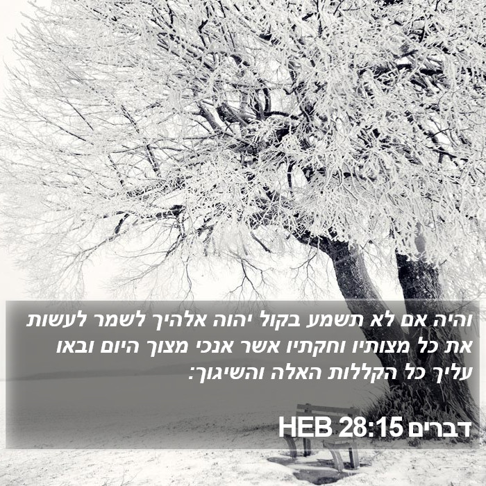 דברים 28:15 HEB Bible Study