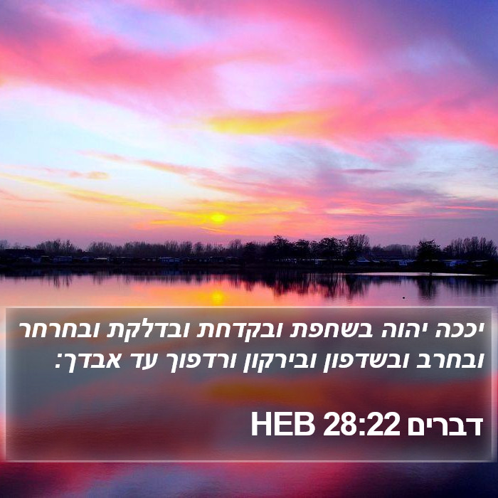 דברים 28:22 HEB Bible Study