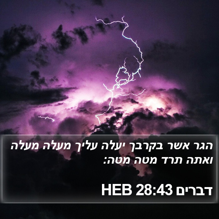 דברים 28:43 HEB Bible Study