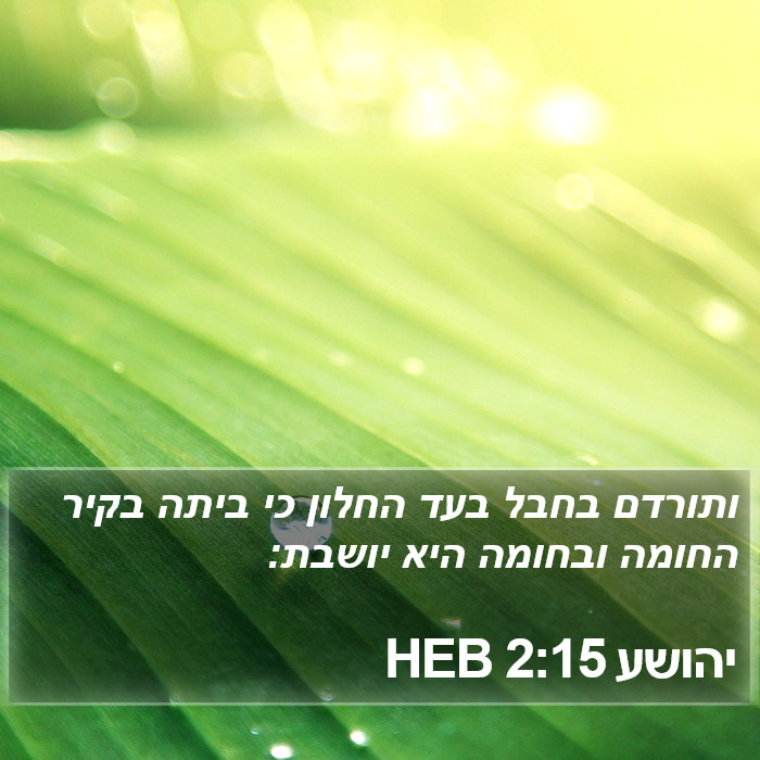 יהושע 2:15 HEB Bible Study