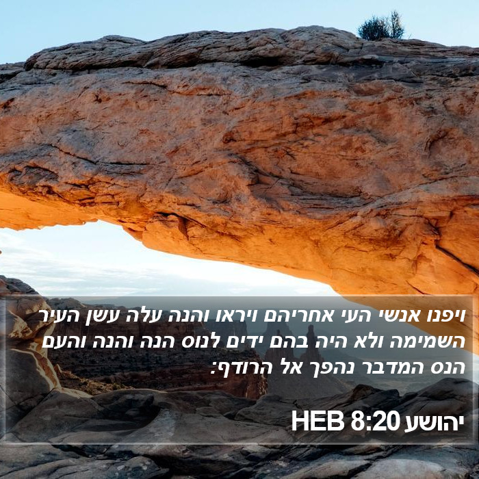 יהושע 8:20 HEB Bible Study