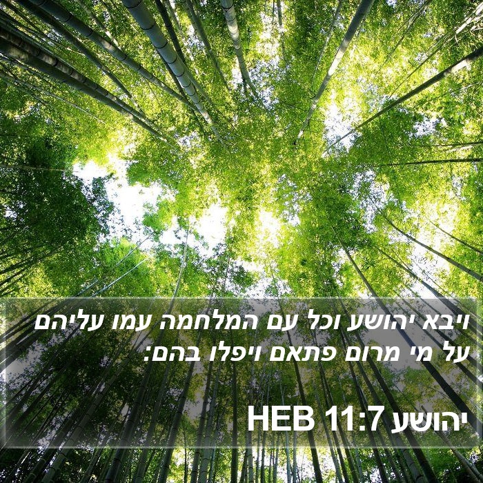 יהושע 11:7 HEB Bible Study