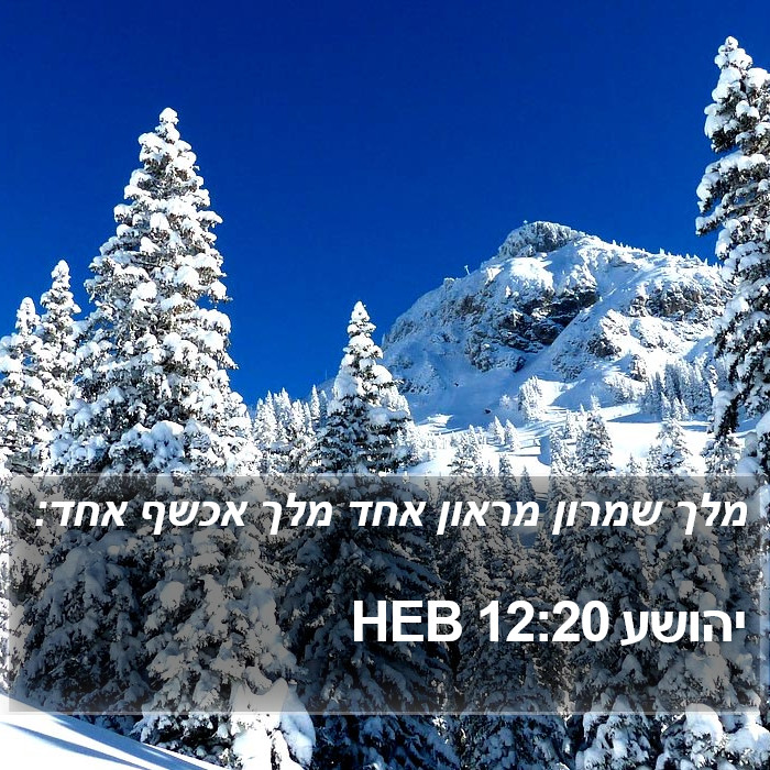 יהושע 12:20 HEB Bible Study