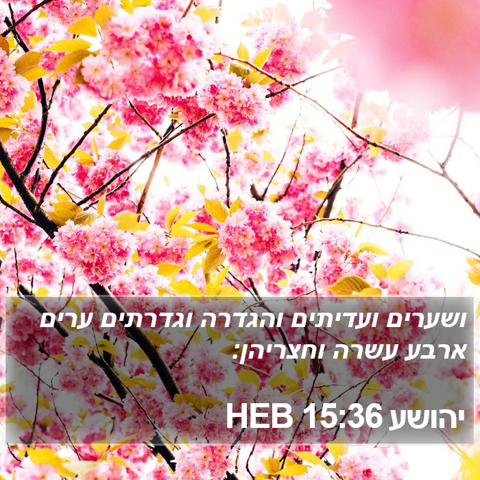 יהושע 15:36 HEB Bible Study