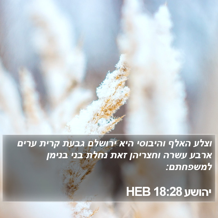 יהושע 18:28 HEB Bible Study