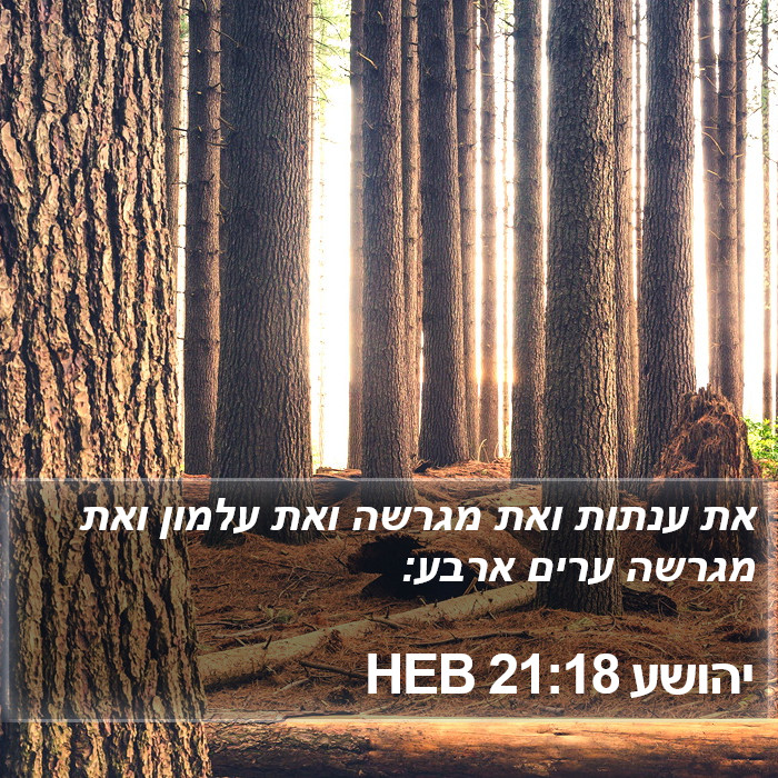 יהושע 21:18 HEB Bible Study