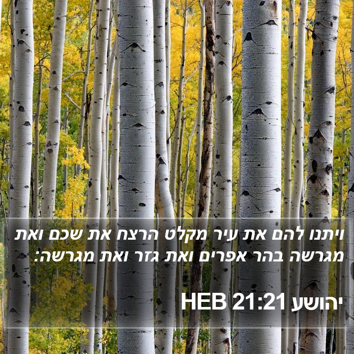 יהושע 21:21 HEB Bible Study