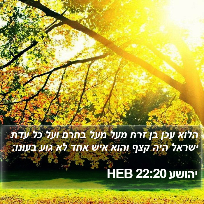 יהושע 22:20 HEB Bible Study