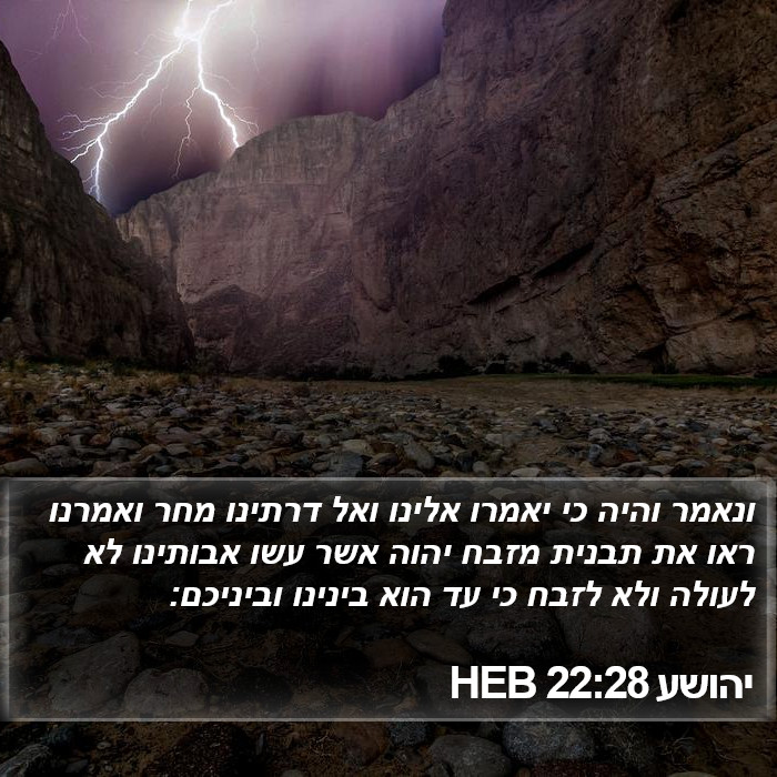 יהושע 22:28 HEB Bible Study