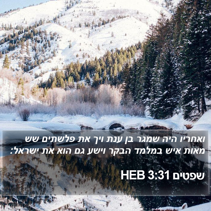 שפטים 3:31 HEB Bible Study