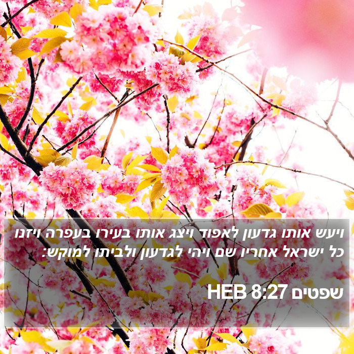 שפטים 8:27 HEB Bible Study