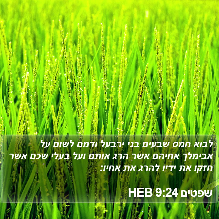 שפטים 9:24 HEB Bible Study