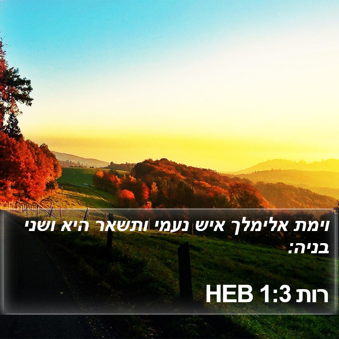 רות 1:3 HEB Bible Study