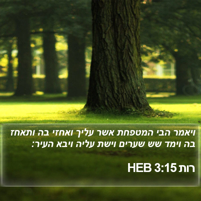 רות 3:15 HEB Bible Study