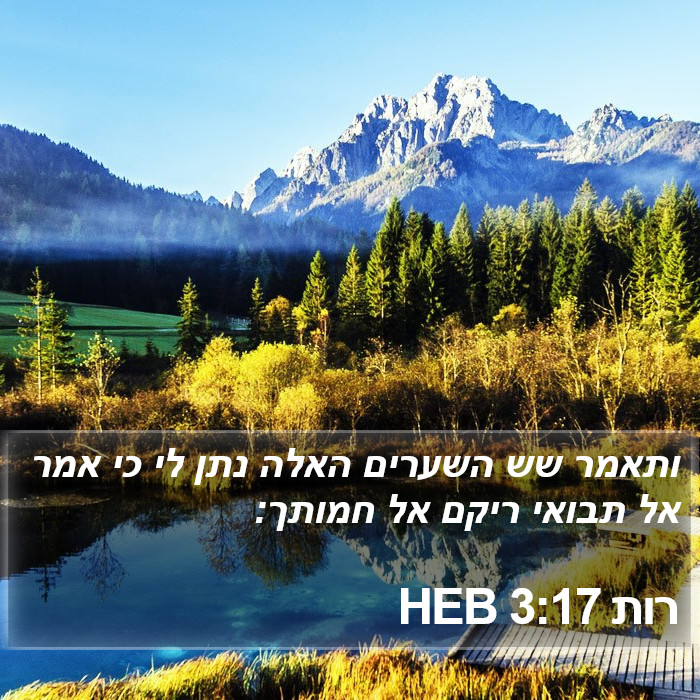 רות 3:17 HEB Bible Study