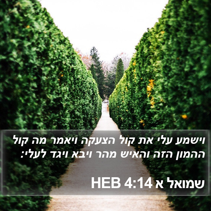 שמואל א 4:14 HEB Bible Study