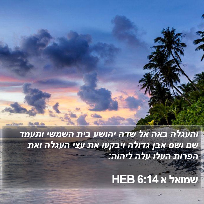 שמואל א 6:14 HEB Bible Study