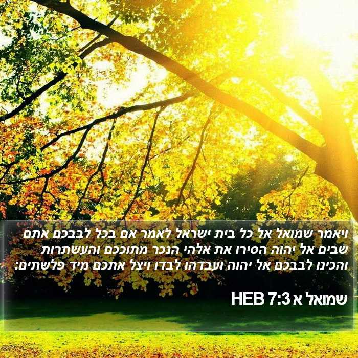 שמואל א 7:3 HEB Bible Study