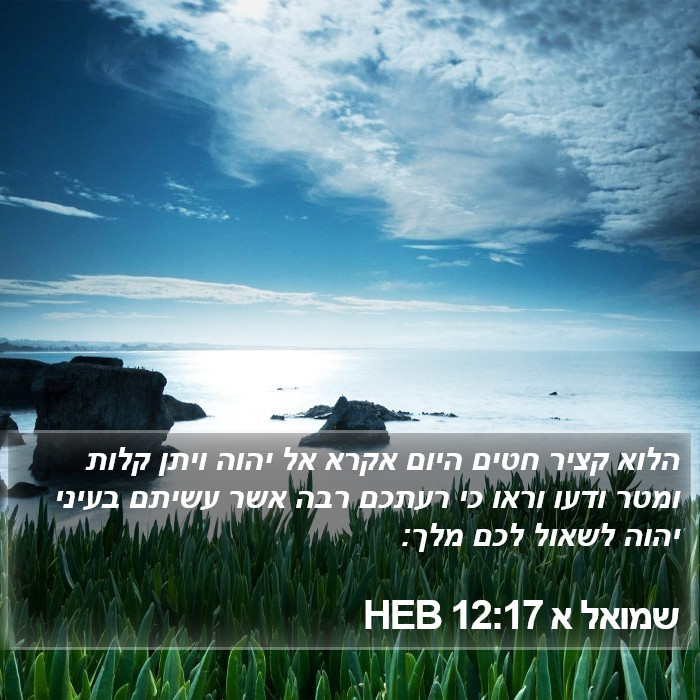 שמואל א 12:17 HEB Bible Study