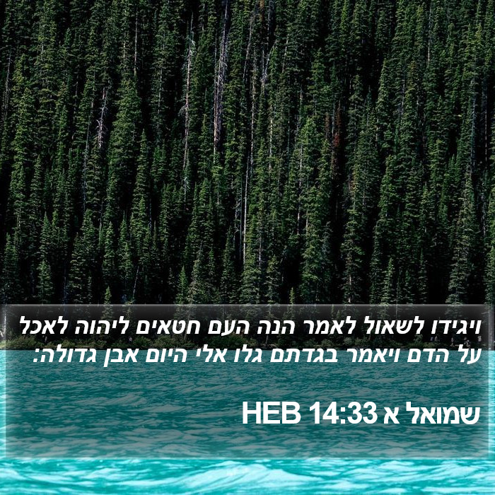 שמואל א 14:33 HEB Bible Study