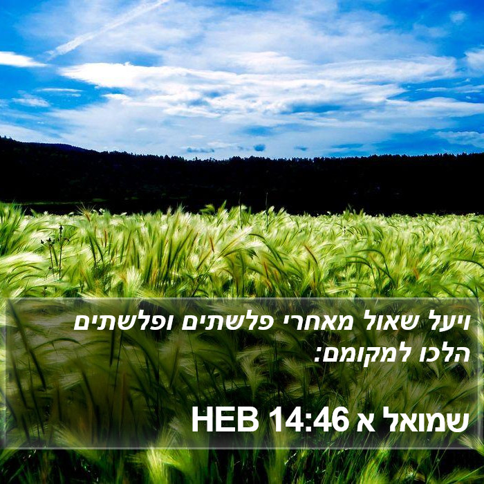 שמואל א 14:46 HEB Bible Study