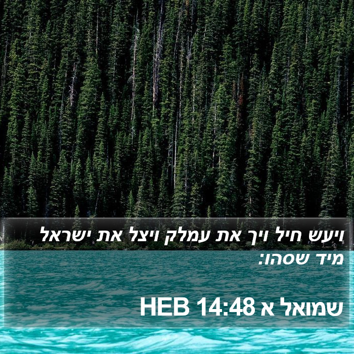 שמואל א 14:48 HEB Bible Study