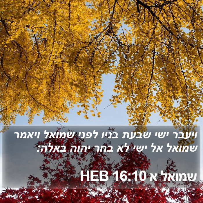 שמואל א 16:10 HEB Bible Study