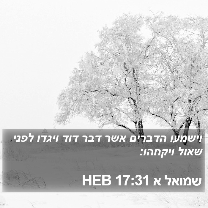 שמואל א 17:31 HEB Bible Study