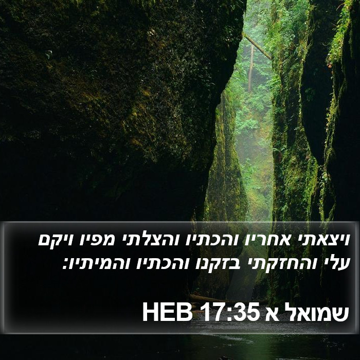 שמואל א 17:35 HEB Bible Study