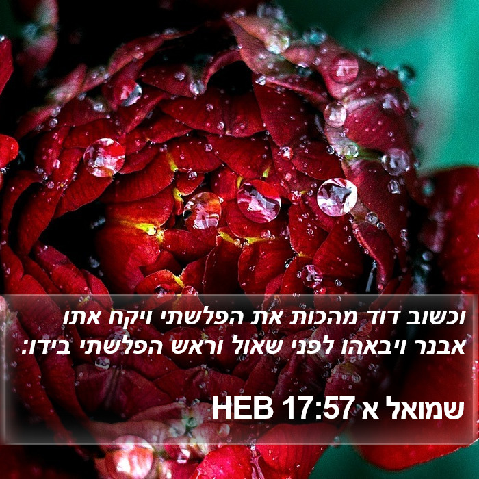 שמואל א 17:57 HEB Bible Study