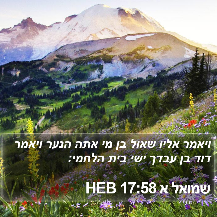 שמואל א 17:58 HEB Bible Study