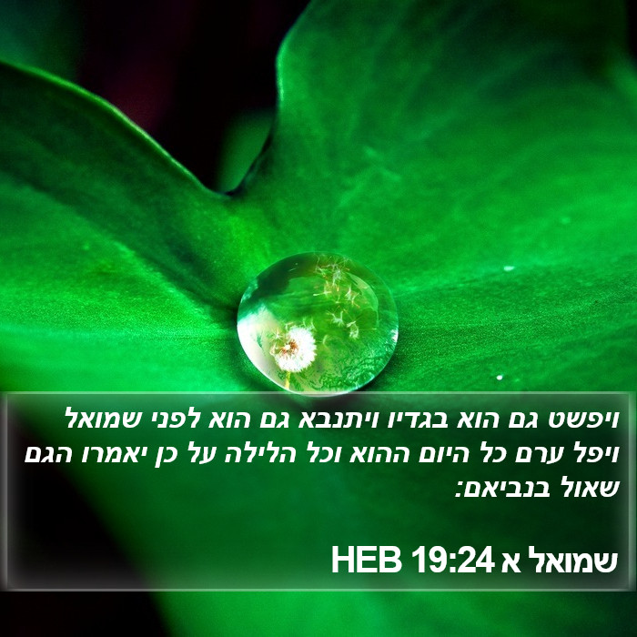 שמואל א 19:24 HEB Bible Study