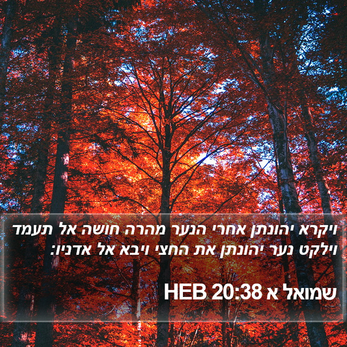 שמואל א 20:38 HEB Bible Study