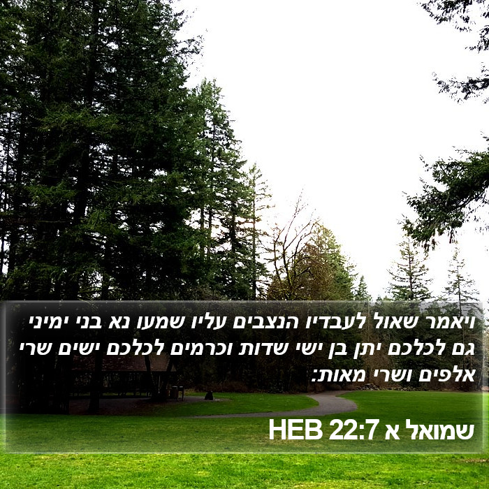 שמואל א 22:7 HEB Bible Study