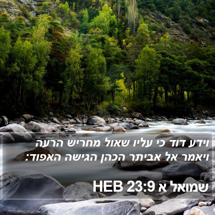 שמואל א 23:9 HEB Bible Study