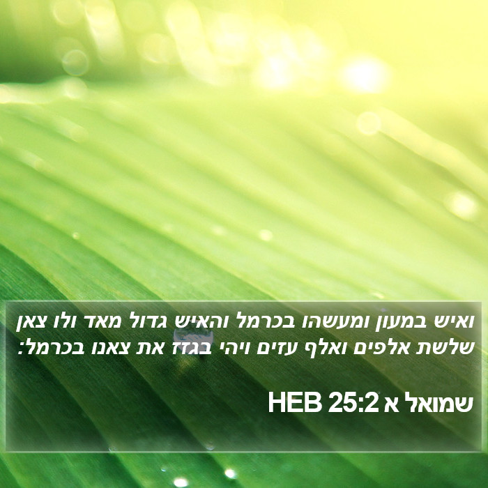 שמואל א 25:2 HEB Bible Study