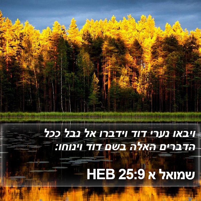 שמואל א 25:9 HEB Bible Study