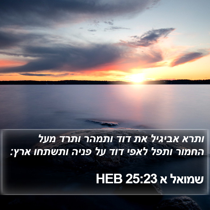 שמואל א 25:23 HEB Bible Study