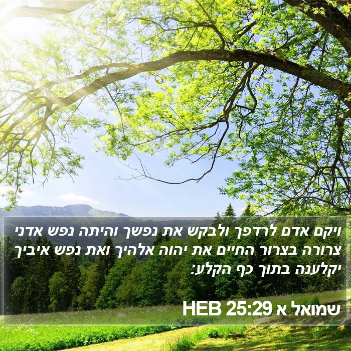 שמואל א 25:29 HEB Bible Study