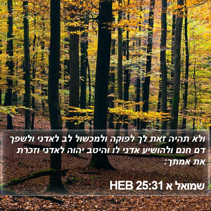 שמואל א 25:31 HEB Bible Study